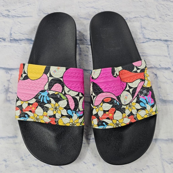 adidas Other - adidas Adilette Pride RM Slides Mens 14 Black Multi Floral Rich Mnisi ID7513